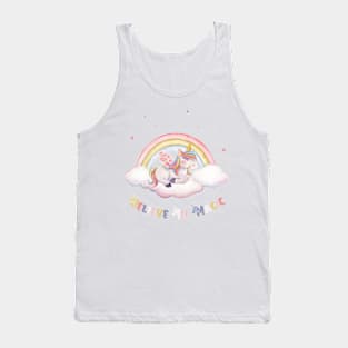 Believe In Magic Cute Unicorn With Stars Tank Top